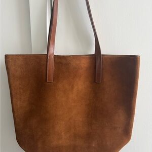 Loeffler Randall Brown Leather Tote Bag with Spacious Design